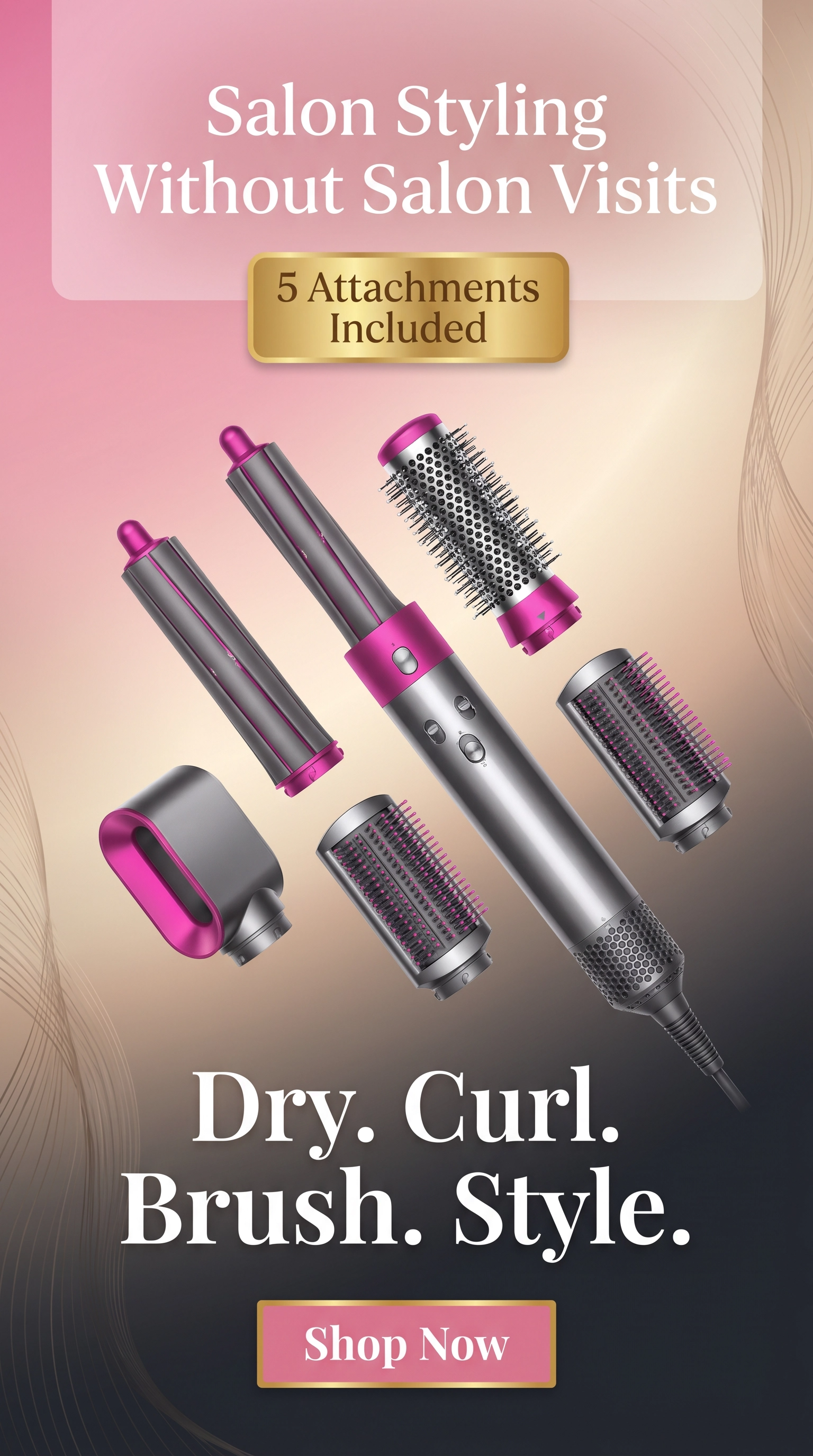 Viral 5-in-1 Hair Dryer Styler | Auto Curl Technology | Salon Finish at Home