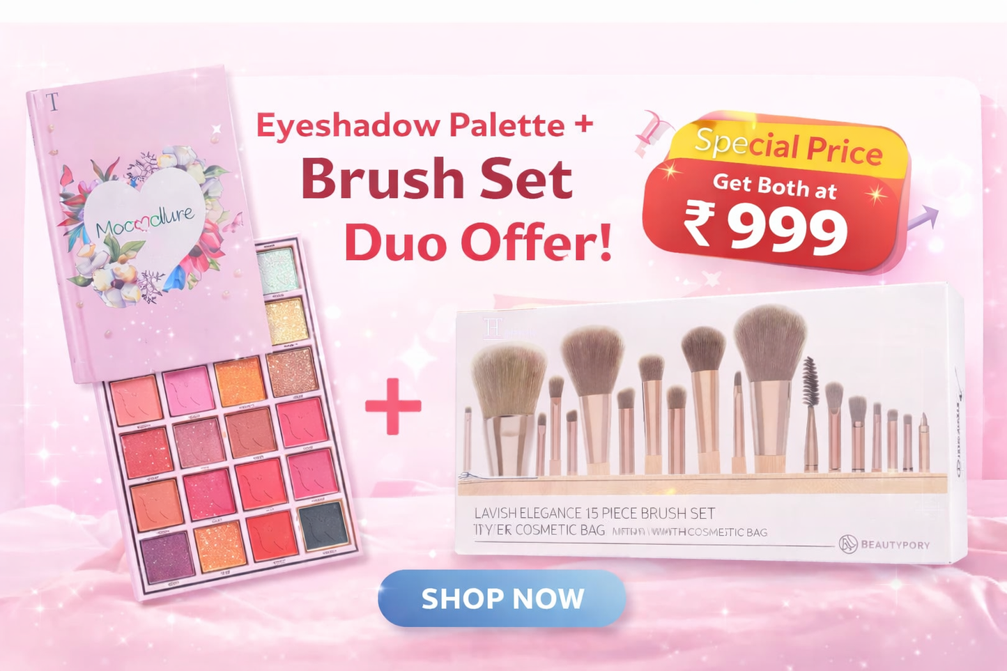 MAKEUP DUO YEAR END SALE Mocallure Makeup Book 5 Page + PRO BRUSH SET 15PCS - VALID TILL 31ST DECEMBER