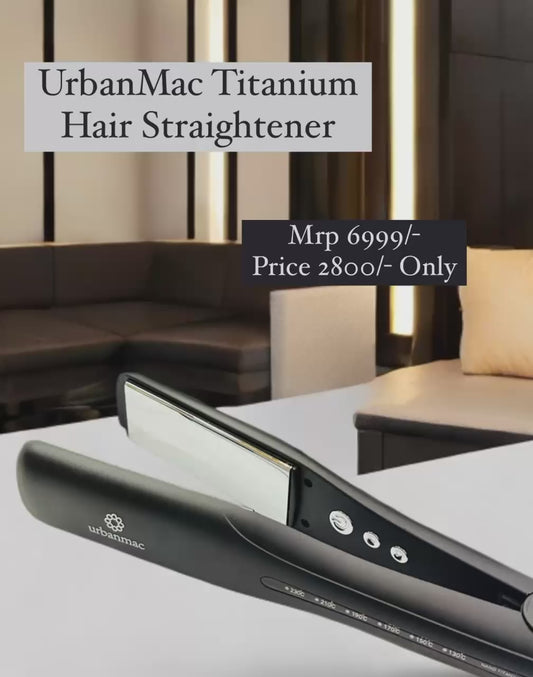 Urbanmac Professional Titanium Hair Straightner (ONE YEAR WARRANTY) - 2Mtr Wire