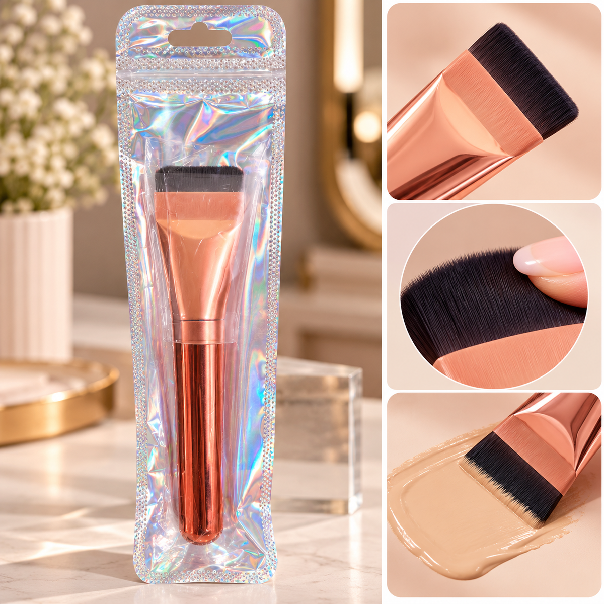 Proffesional Flat Foundation Makeup Brush| Color Random