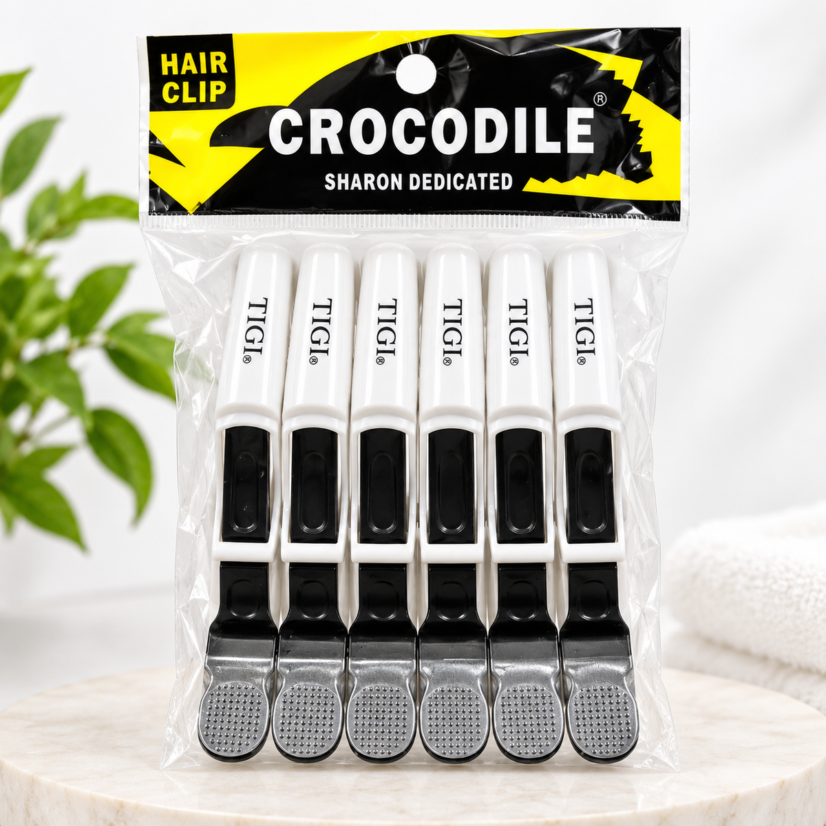 Crocodile Hair Sectioning Clips – Pack of 6 | Professional Salon Hair Clips for Styling, Cutting, Coloring & Makeup