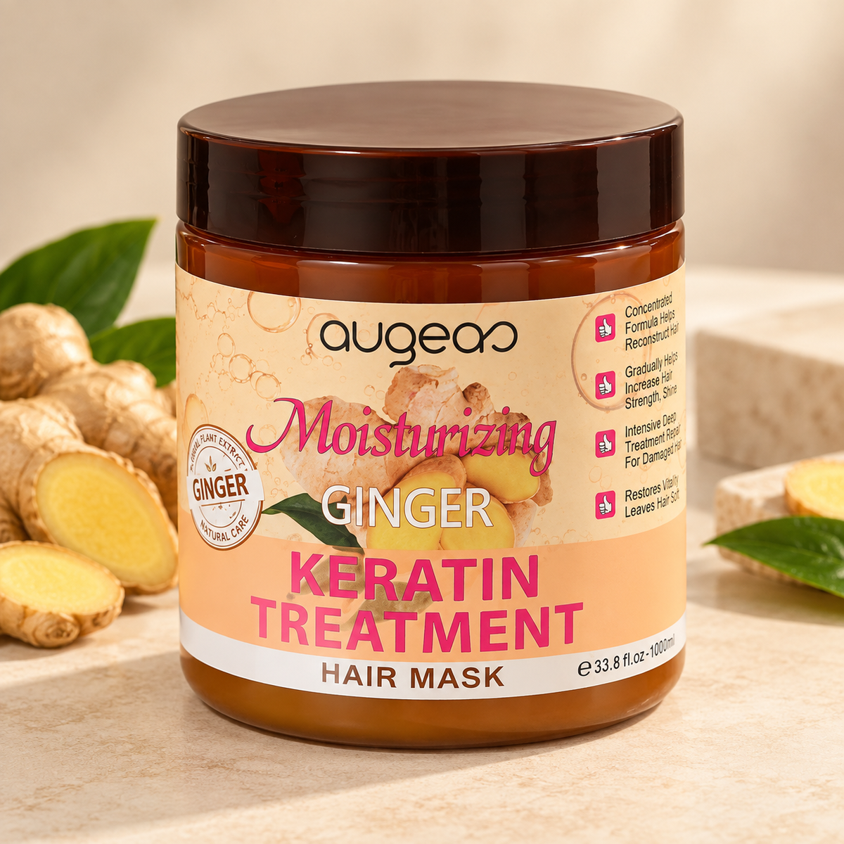 Japanese Moisturizing Ginger Keratin Treatment Hair Mask – 1000ml