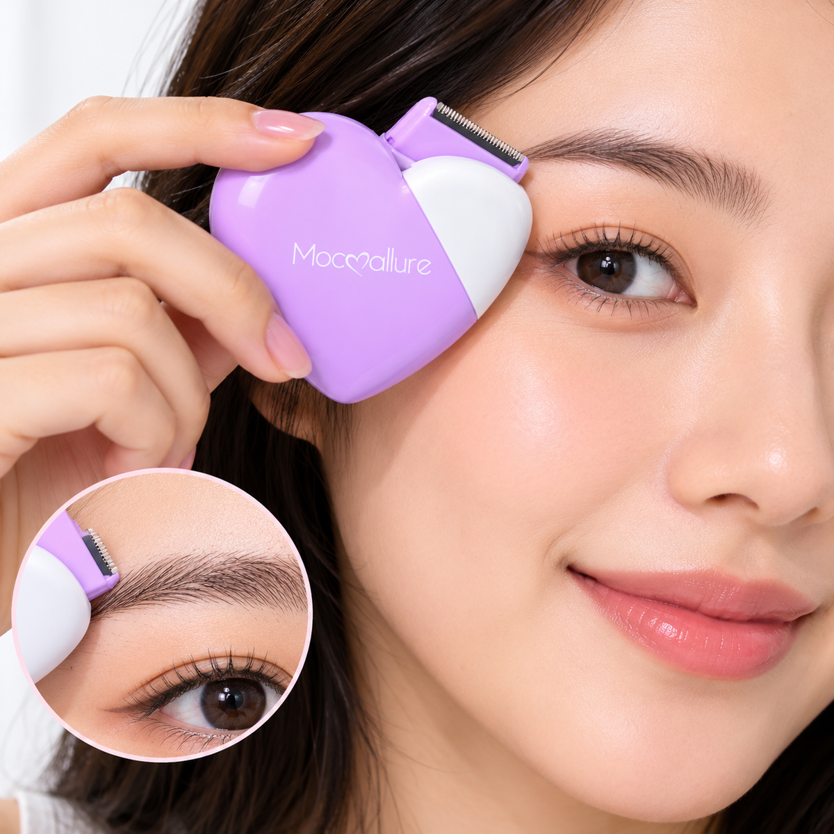 Heart-Shaped Eyebrow Trimmer – Portable Facial Hair Remover