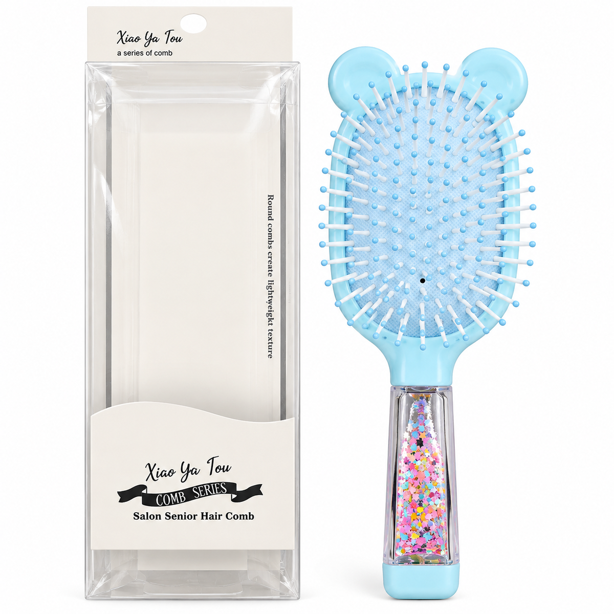 🩵 Kawaii LED RGB Hair Brush Comb