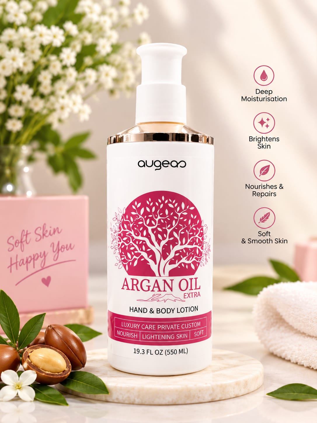 Argan Oil Hand & Body Lotion 550ml Deep Moisturising & Nourishing