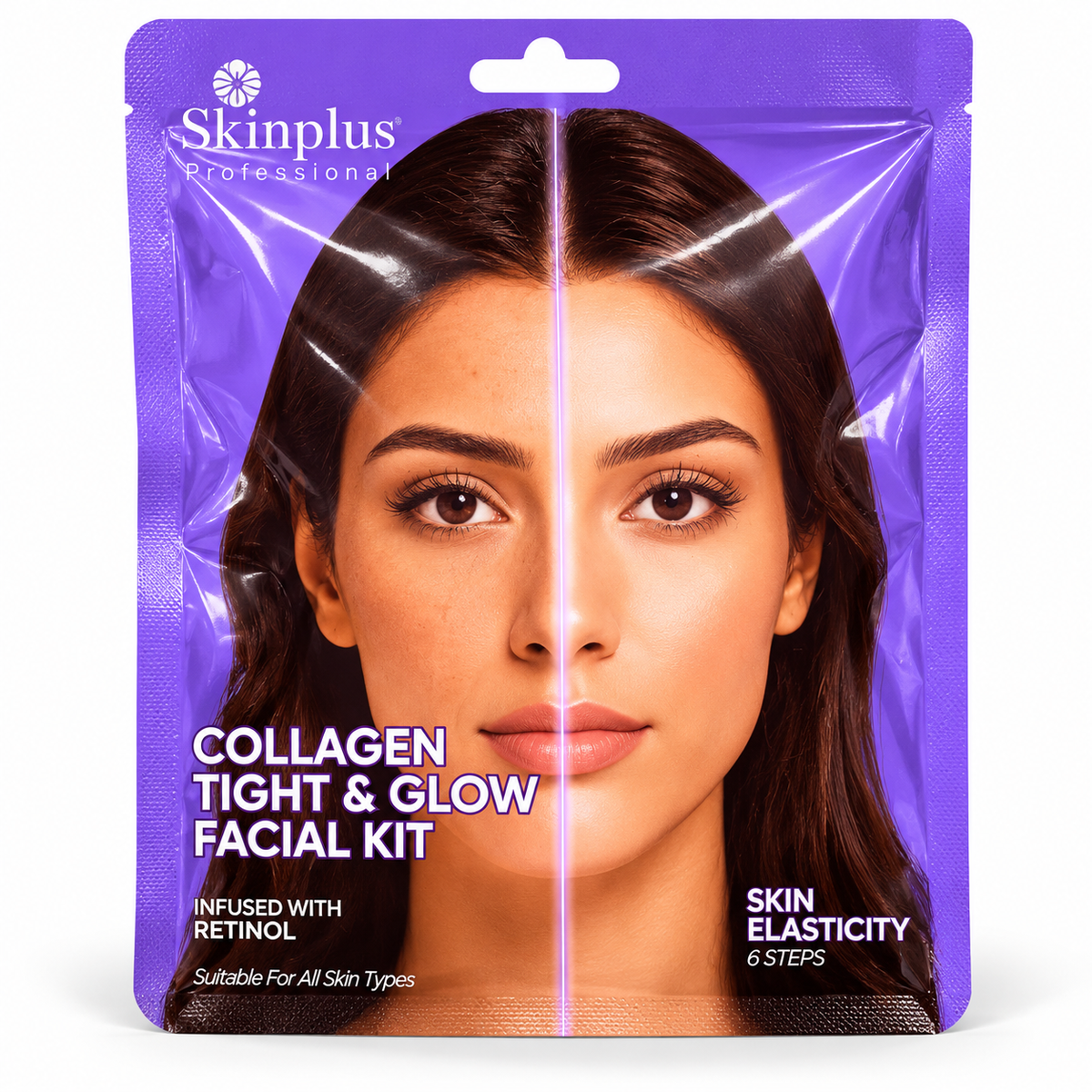 Skinplus Professional Collagen Tight & Glow Facial Kit – 6 Steps Karwa Sale