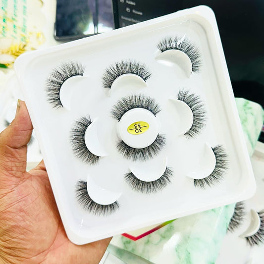 3D FLUFFY FALSE EYELASHES  (5 PAIR)