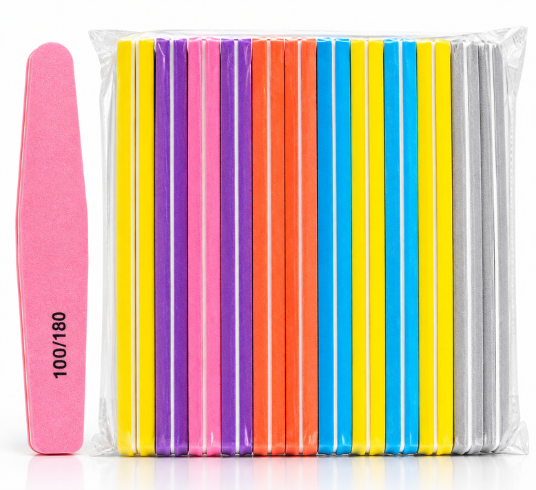 Nail Buffer File – Assorted Colors Pack of 12