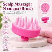 Scalp Massager Shampoo Brush – Soft Silicone Scalp Scrubber for Deep Cleansing & Relaxing Massage